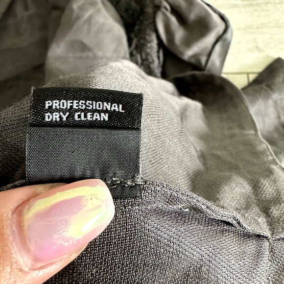 Alldressedup Dark Grey Charcoal Short Sleeve Ruffle Wrap Top Women's Size Petite - Picture 4 of 6